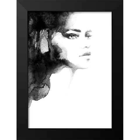 Forest Queen Black Modern Wood Framed Art Print by Incado