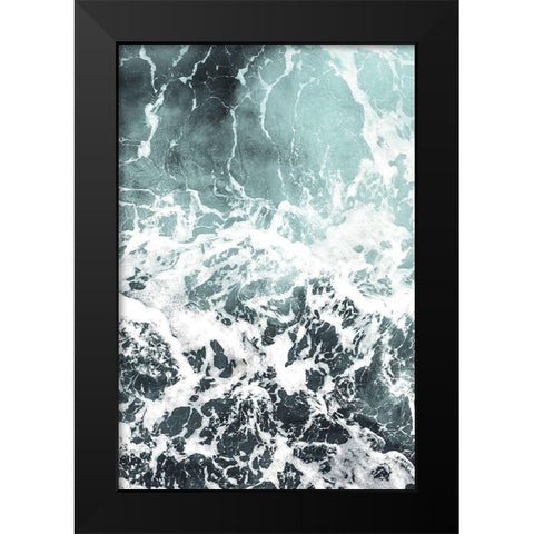 Waves I Black Modern Wood Framed Art Print by PhotoINC Studio