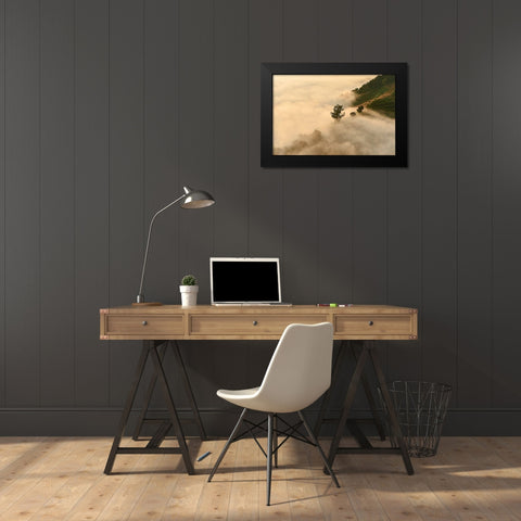 Clouds Black Modern Wood Framed Art Print by PhotoINC Studio
