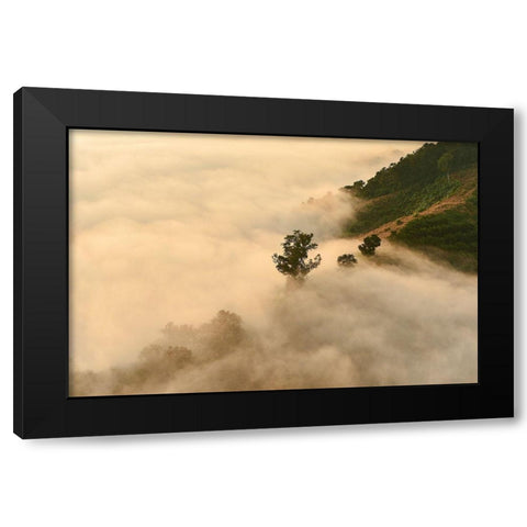 Clouds Black Modern Wood Framed Art Print with Double Matting by PhotoINC Studio