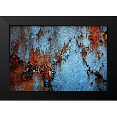 Rust Black Modern Wood Framed Art Print by PhotoINC Studio