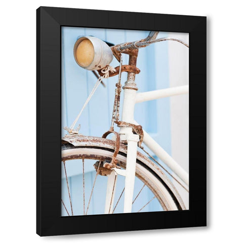 Old Bike Black Modern Wood Framed Art Print by PhotoINC Studio