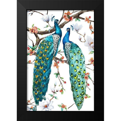 Paradis Birds I Black Modern Wood Framed Art Print by Incado