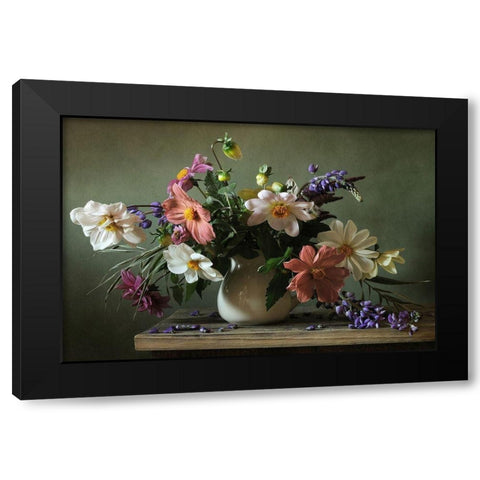 Bouquet I Black Modern Wood Framed Art Print by PhotoINC Studio