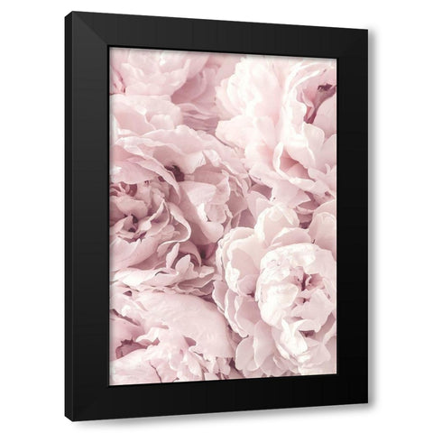 Peony Black Modern Wood Framed Art Print by PhotoINC Studio