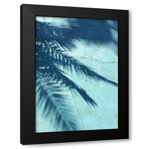 Turquoise Shadow Black Modern Wood Framed Art Print with Double Matting by PhotoINC Studio