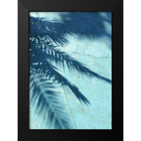 Turquoise Shadow Black Modern Wood Framed Art Print by PhotoINC Studio