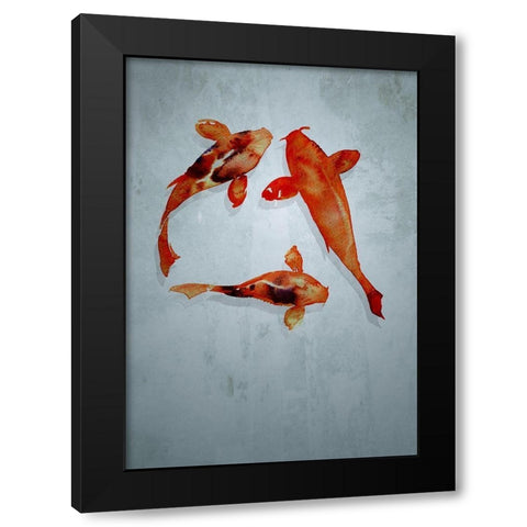 3 friends Black Modern Wood Framed Art Print by Incado