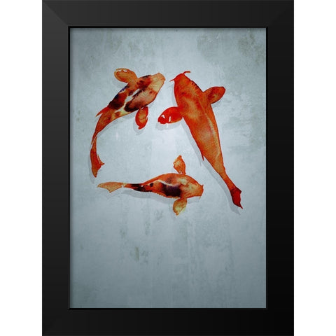 3 friends Black Modern Wood Framed Art Print by Incado