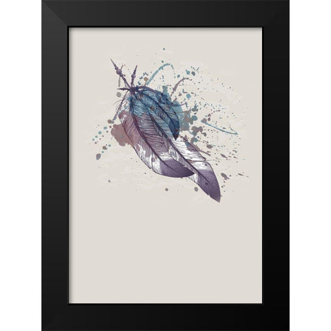 Eagle feather II Black Modern Wood Framed Art Print by Incado