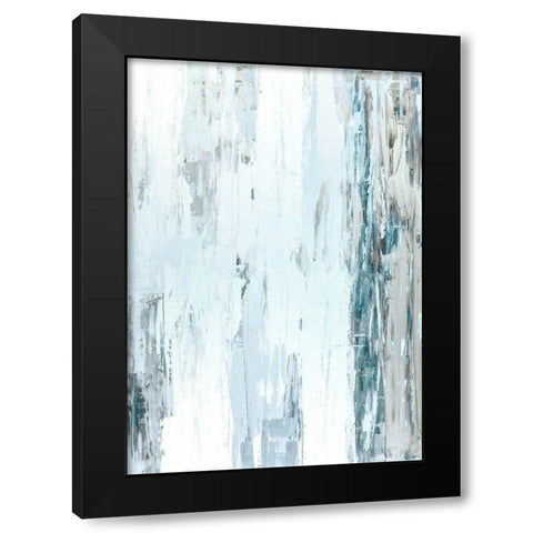 Abstract Blue I Black Modern Wood Framed Art Print by Incado
