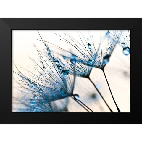 Mystic Blue Black Modern Wood Framed Art Print by PhotoINC Studio