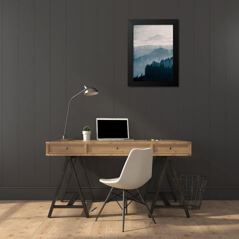 Blue Mountains I Black Modern Wood Framed Art Print by PhotoINC Studio