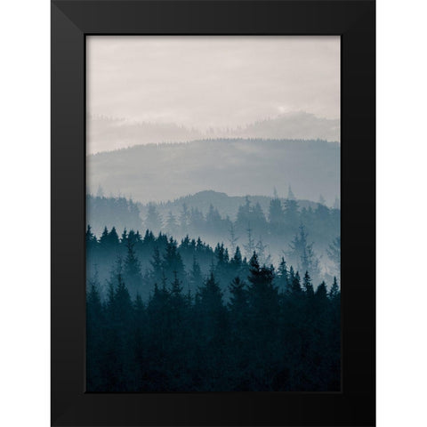 Blue Mountains II Black Modern Wood Framed Art Print by PhotoINC Studio