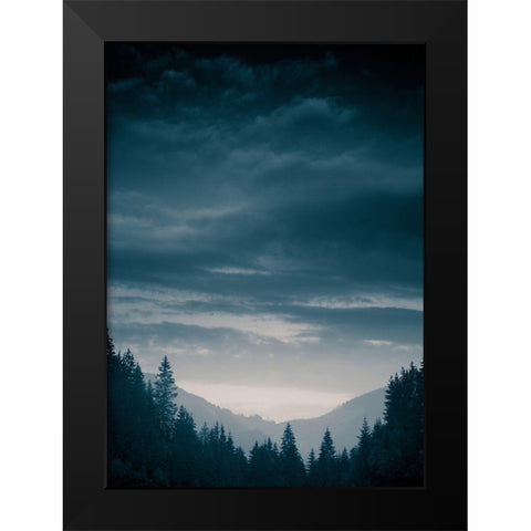 Blue Mountains IV Black Modern Wood Framed Art Print by PhotoINC Studio