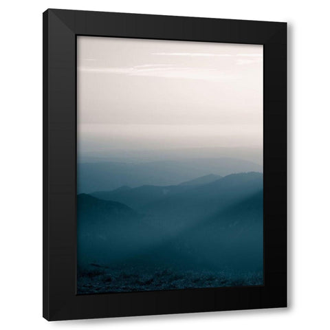 Blue Mountains V Black Modern Wood Framed Art Print by PhotoINC Studio