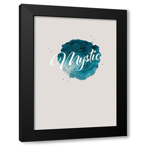 Mystic Water Black Modern Wood Framed Art Print by TypeLike