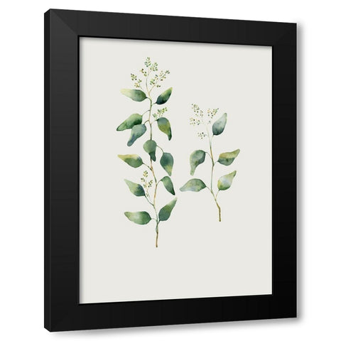Botanical I Black Modern Wood Framed Art Print with Double Matting by Incado