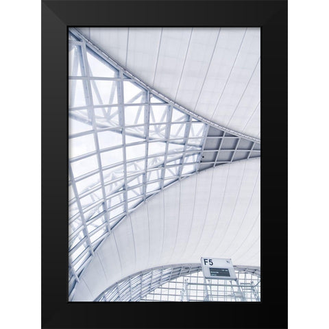 Airport Black Modern Wood Framed Art Print by PhotoINC Studio