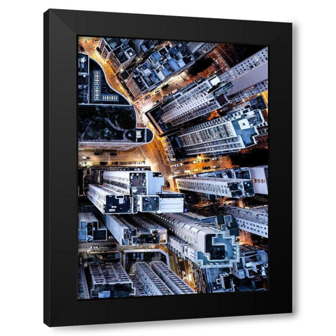 Hongkong II Black Modern Wood Framed Art Print by PhotoINC Studio