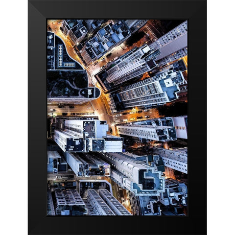 Hongkong II Black Modern Wood Framed Art Print by PhotoINC Studio