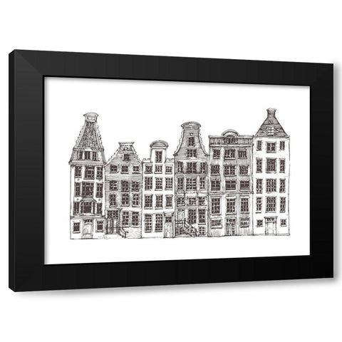 Amsterdam I Black Modern Wood Framed Art Print with Double Matting by Incado