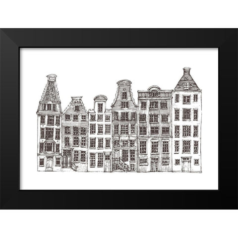 Amsterdam I Black Modern Wood Framed Art Print by Incado