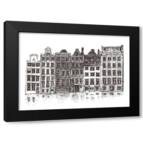 Amsterdam II Black Modern Wood Framed Art Print by Incado