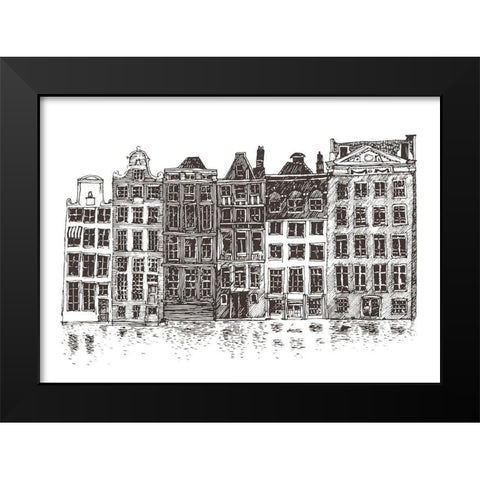 Amsterdam II Black Modern Wood Framed Art Print by Incado
