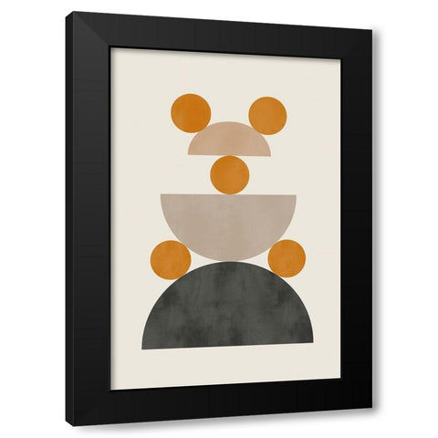 Mid Century Mod I Black Modern Wood Framed Art Print by Incado