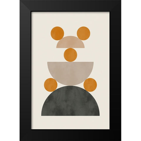 Mid Century Mod I Black Modern Wood Framed Art Print by Incado