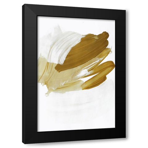Brushes Black Modern Wood Framed Art Print with Double Matting by Incado