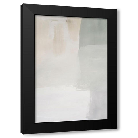 Soft Abstract Black Modern Wood Framed Art Print with Double Matting by Incado