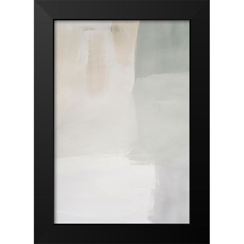 Soft Abstract Black Modern Wood Framed Art Print by Incado