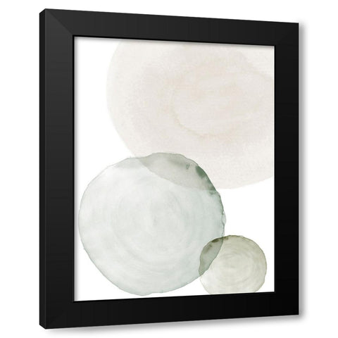 Soft Circular Black Modern Wood Framed Art Print by Incado