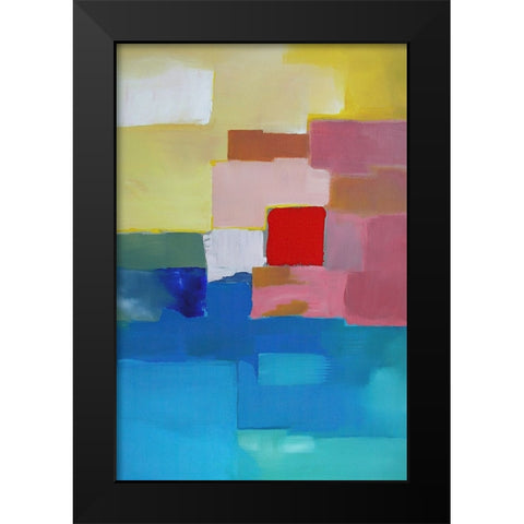 Vibrance II Black Modern Wood Framed Art Print by Incado