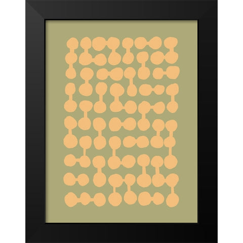 Connected Dots Black Modern Wood Framed Art Print by Incado