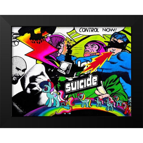 Whatever You Like Black Modern Wood Framed Art Print by Colourblind Suicide