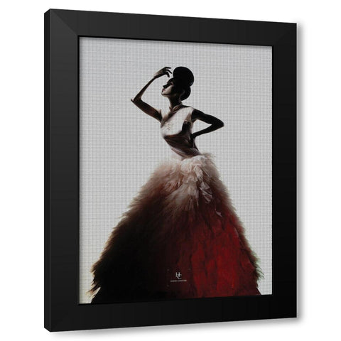 Redlingo Black Modern Wood Framed Art Print by Incado