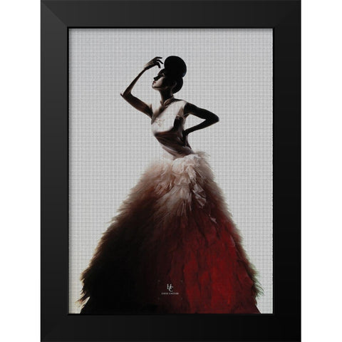 Redlingo Black Modern Wood Framed Art Print by Incado