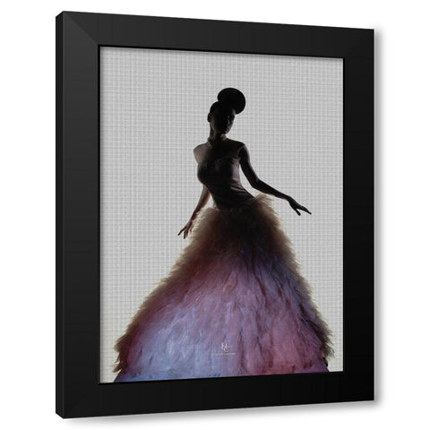 Purmingo Black Modern Wood Framed Art Print with Double Matting by Incado