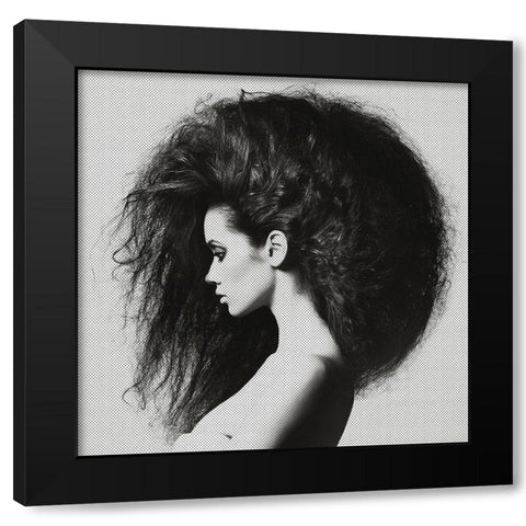 Poof Black Modern Wood Framed Art Print with Double Matting by Incado