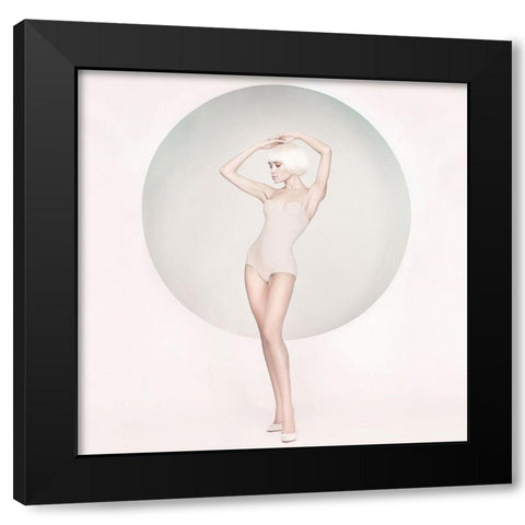 Pastel Muse Black Modern Wood Framed Art Print with Double Matting by Incado
