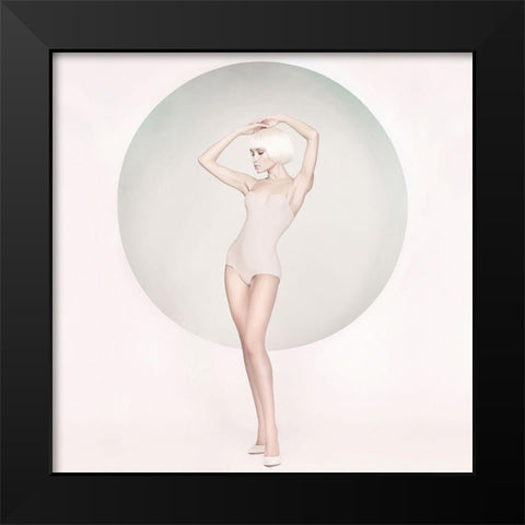 Pastel Muse Black Modern Wood Framed Art Print by Incado