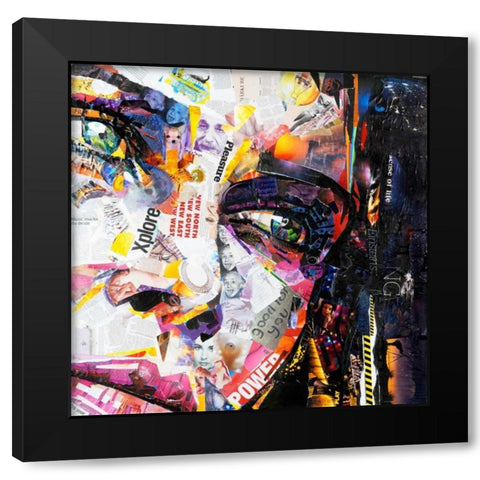 Fashion Black Modern Wood Framed Art Print with Double Matting by Grey, James