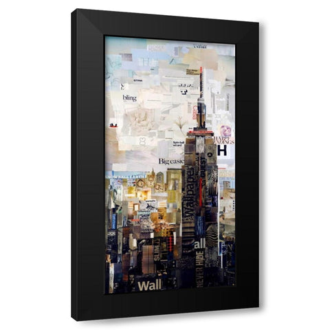 Empire State Black Modern Wood Framed Art Print with Double Matting by Grey, James