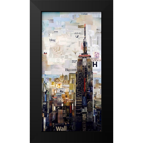 Empire State Black Modern Wood Framed Art Print by Grey, James