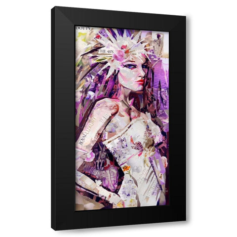 Ice Flower Black Modern Wood Framed Art Print by Grey, James