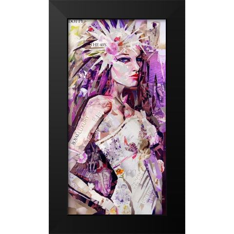 Ice Flower Black Modern Wood Framed Art Print by Grey, James