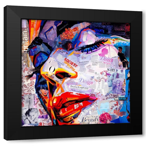Society Black Modern Wood Framed Art Print with Double Matting by Grey, James